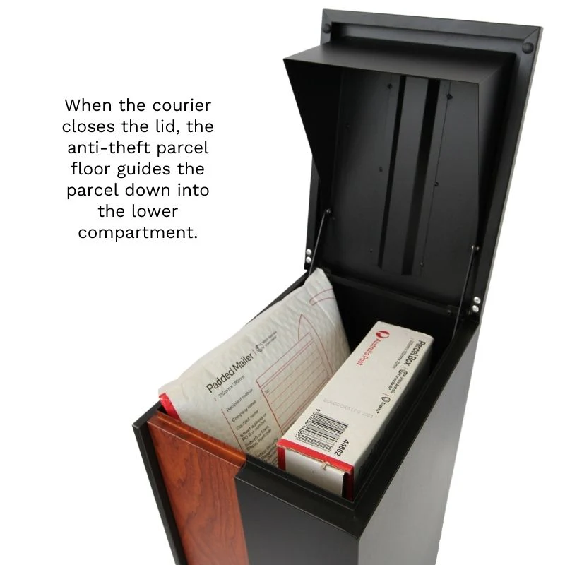 Camden Parcel Pillar Letterbox - Black - Image 12