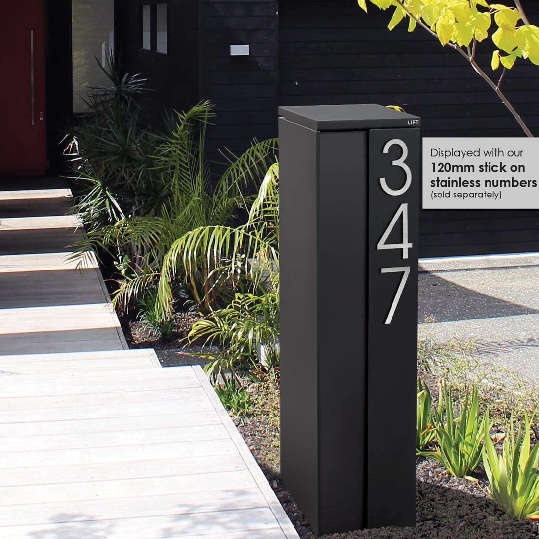 Camden Parcel Pillar Letterbox - Black - Image 15