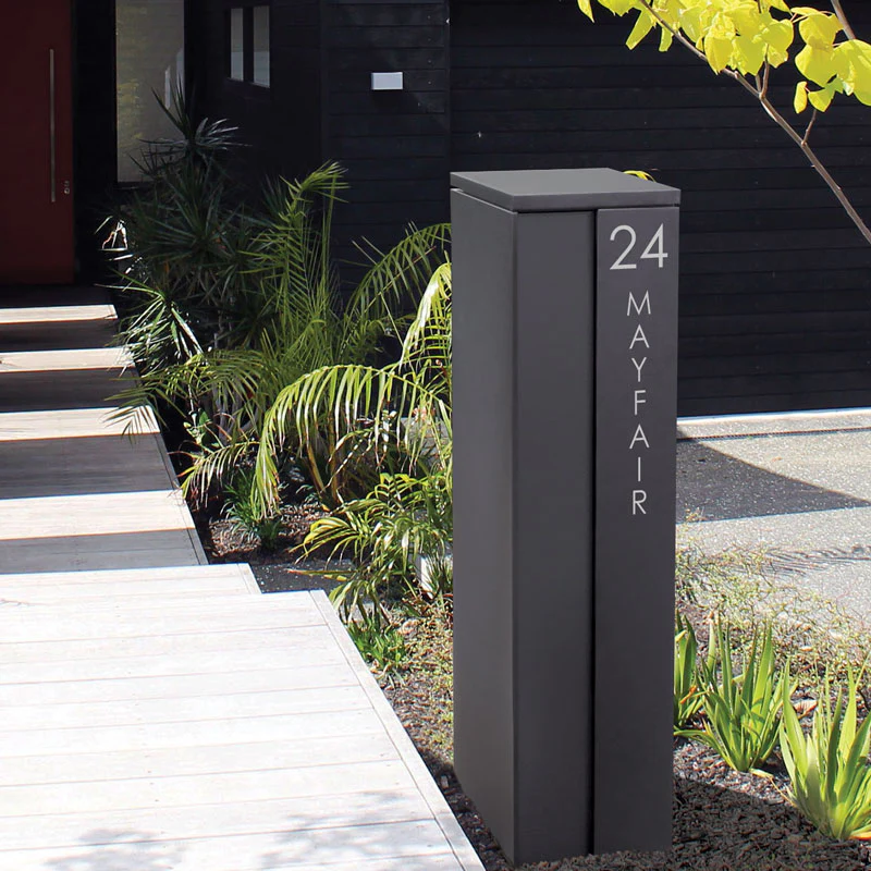 Camden Parcel Pillar Letterbox - Charcoal - Image 5