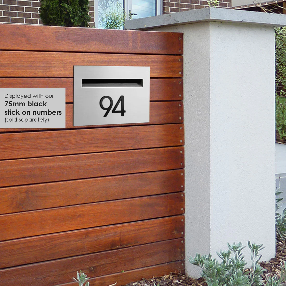 Chelsea Fence Letterbox - Stainless Steel - Image 5