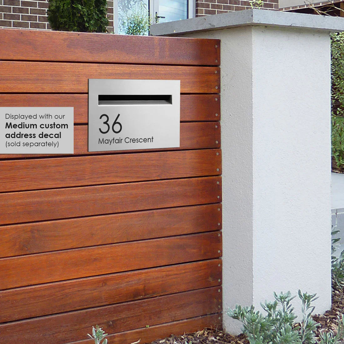 Chelsea Fence Letterbox - Stainless Steel - Image 6