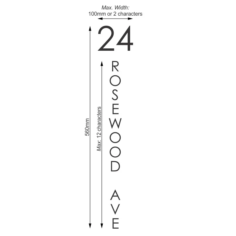 Custom Address Decal Sticker - Vertical - Image 15