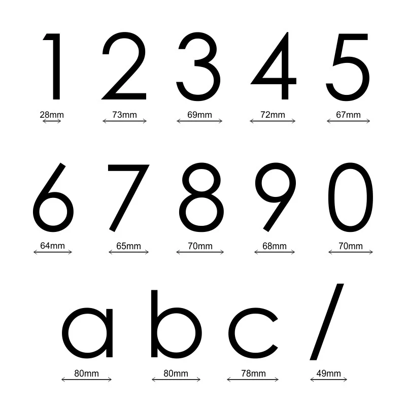 Decal Sticker House Numbers 110mm - Black - Image 18