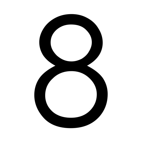 Decal Sticker House Numbers 150mm - Black - Image 12
