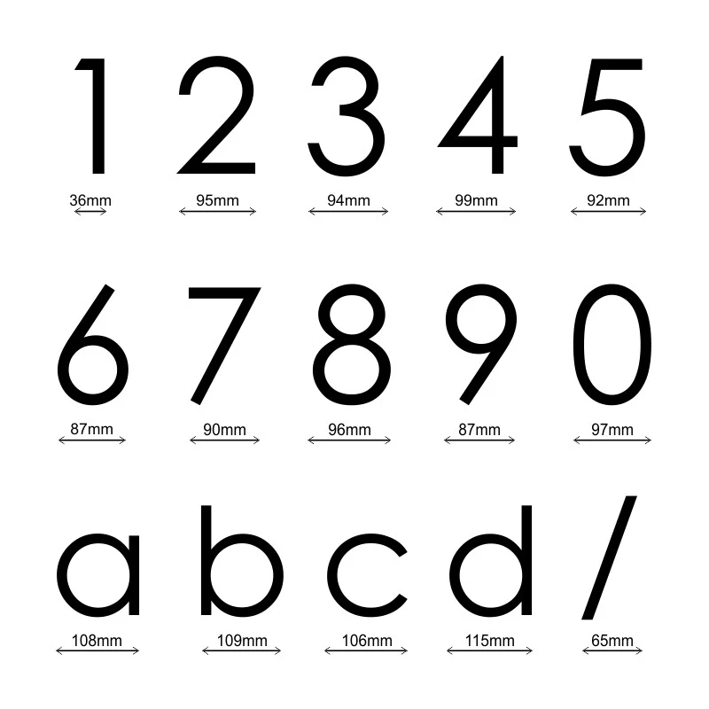 Decal Sticker House Numbers 150mm - Black - Image 20