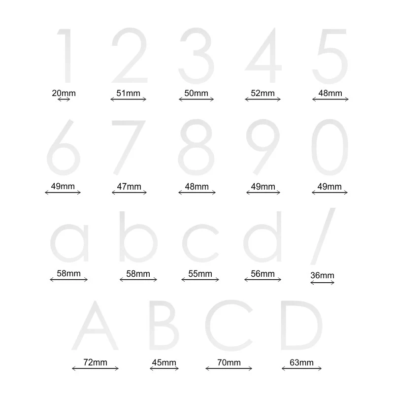 Decal Sticker House Numbers 75mm - Reflective - Image 24