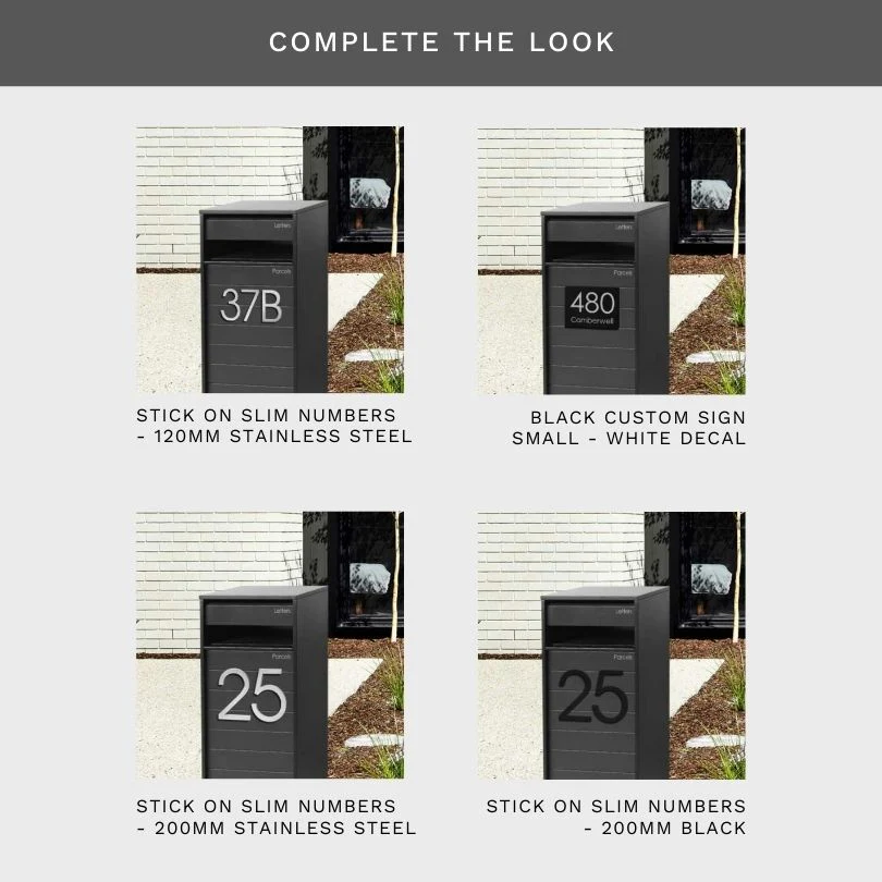 Hamilton Parcel Pillar Letterbox - Black - Image 15