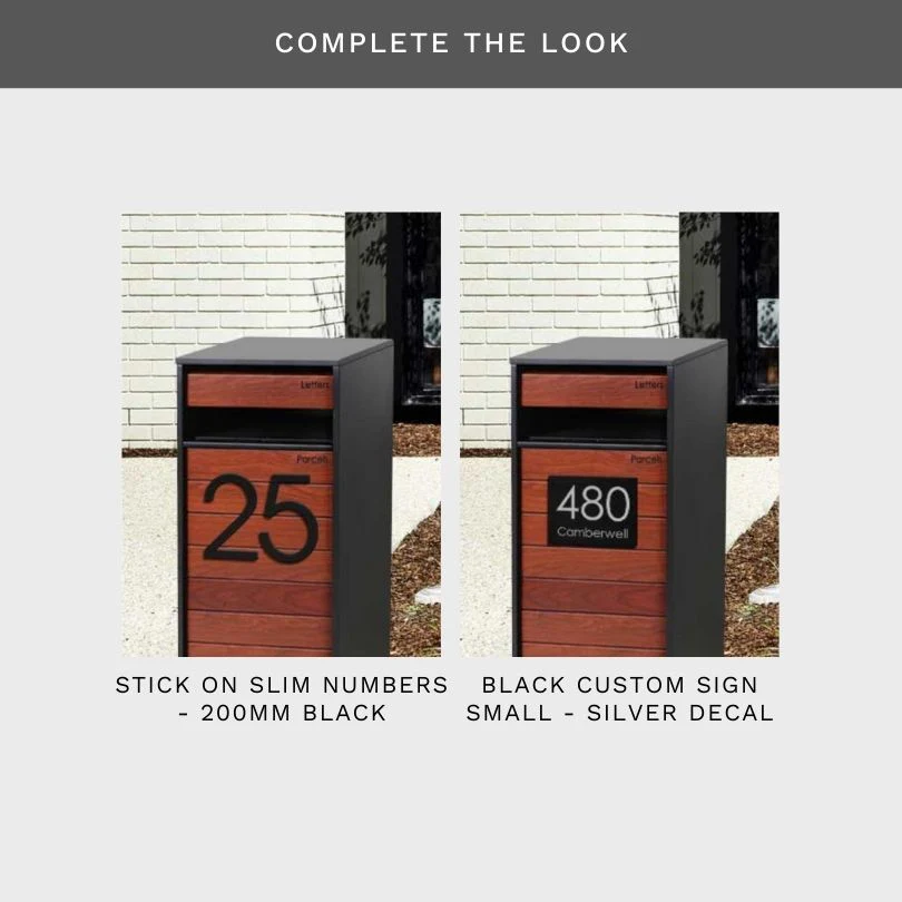 Hamilton Parcel Pillar Letterbox - Black - Image 7