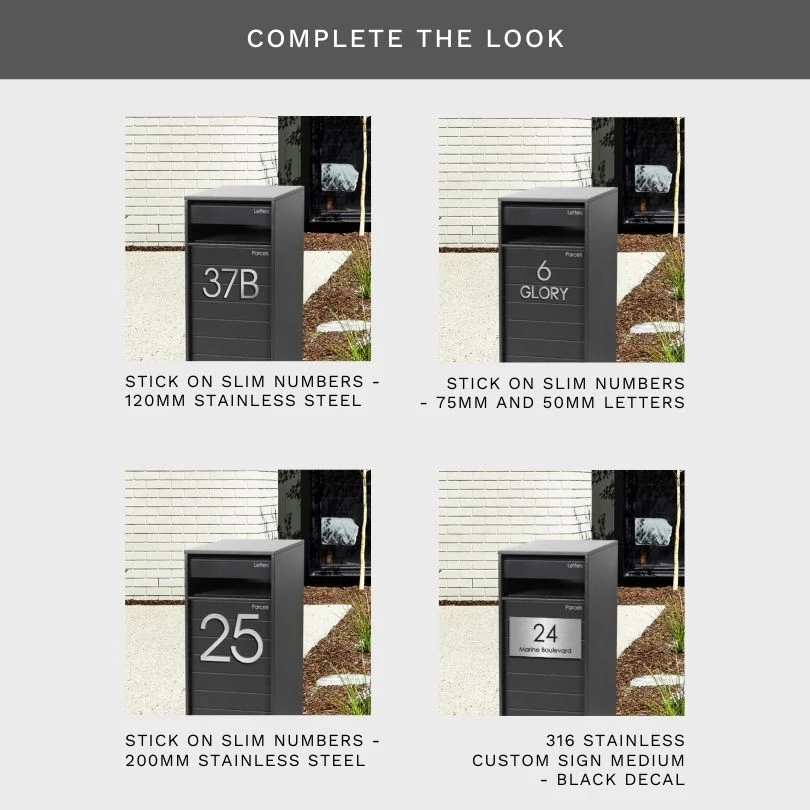 Hamilton Parcel Pillar Letterbox - Charcoal - Image 26