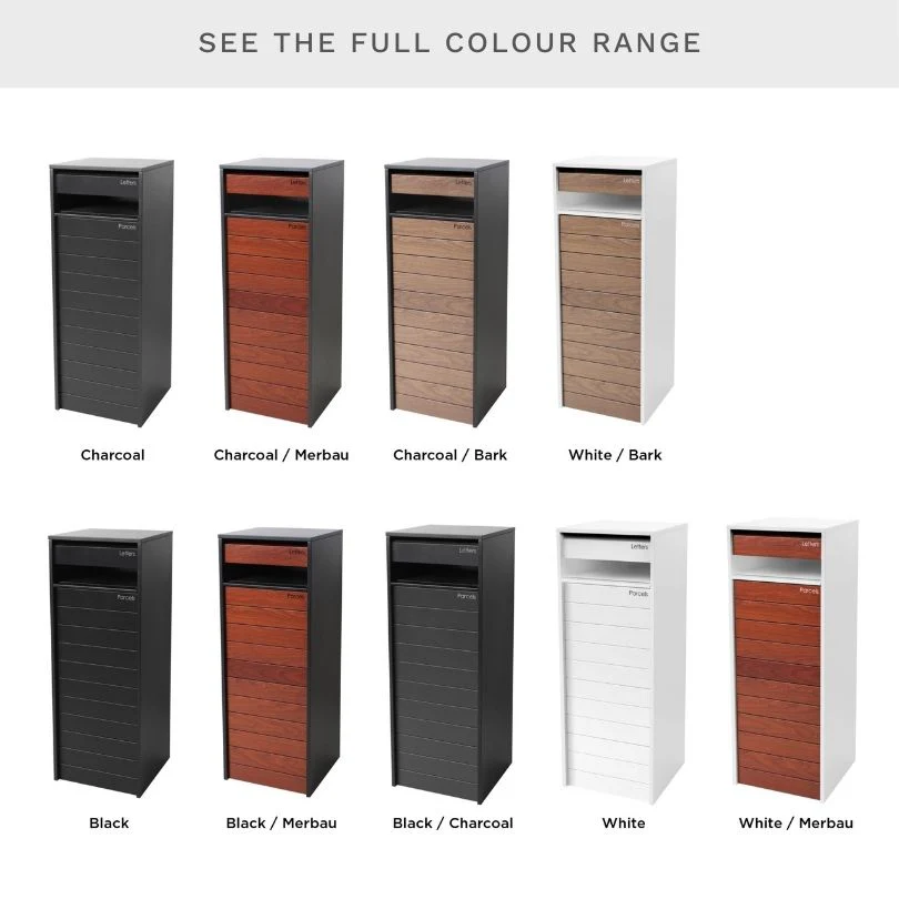 Hamilton Parcel Pillar Letterbox - Charcoal - Image 30