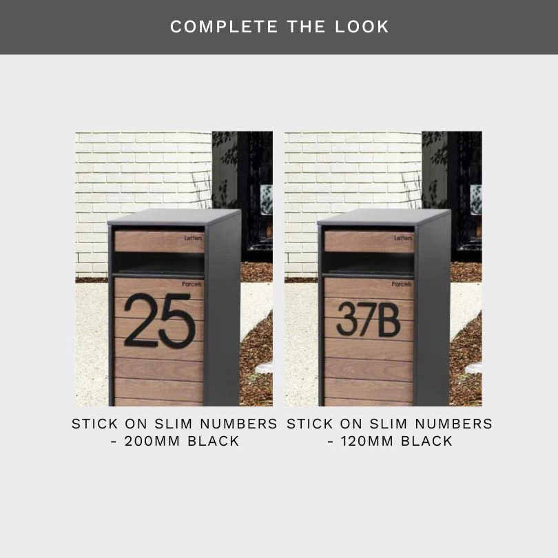 Hamilton Parcel Pillar Letterbox - Charcoal - Image 6