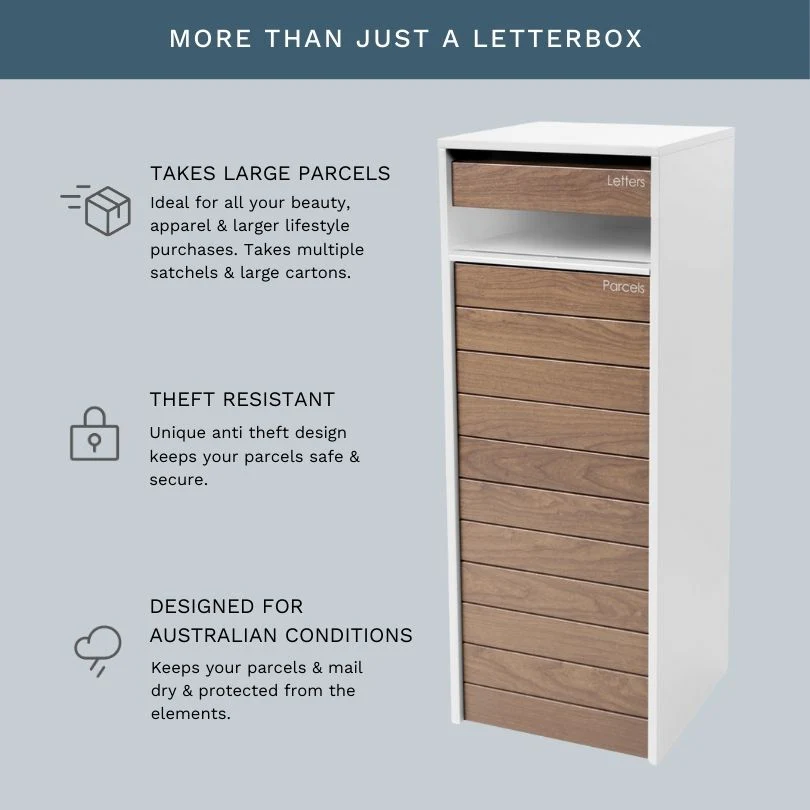 Hamilton Parcel Pillar Letterbox - White - Image 22