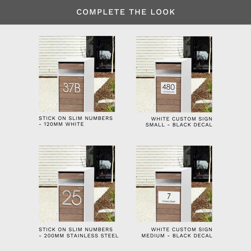 Hamilton Parcel Pillar Letterbox - White - Image 23