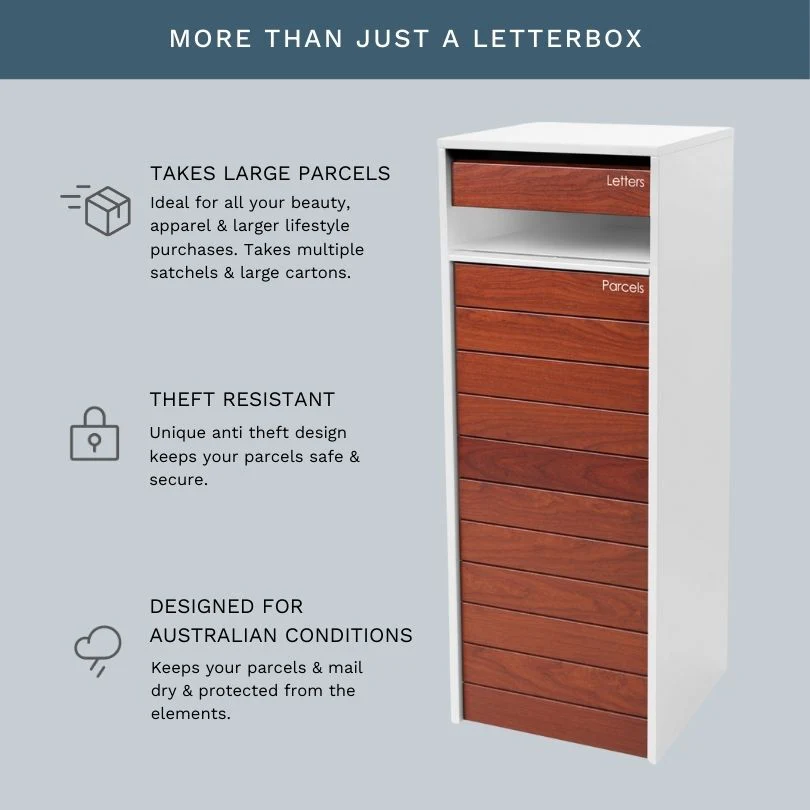 Hamilton Parcel Pillar Letterbox - White - Image 29