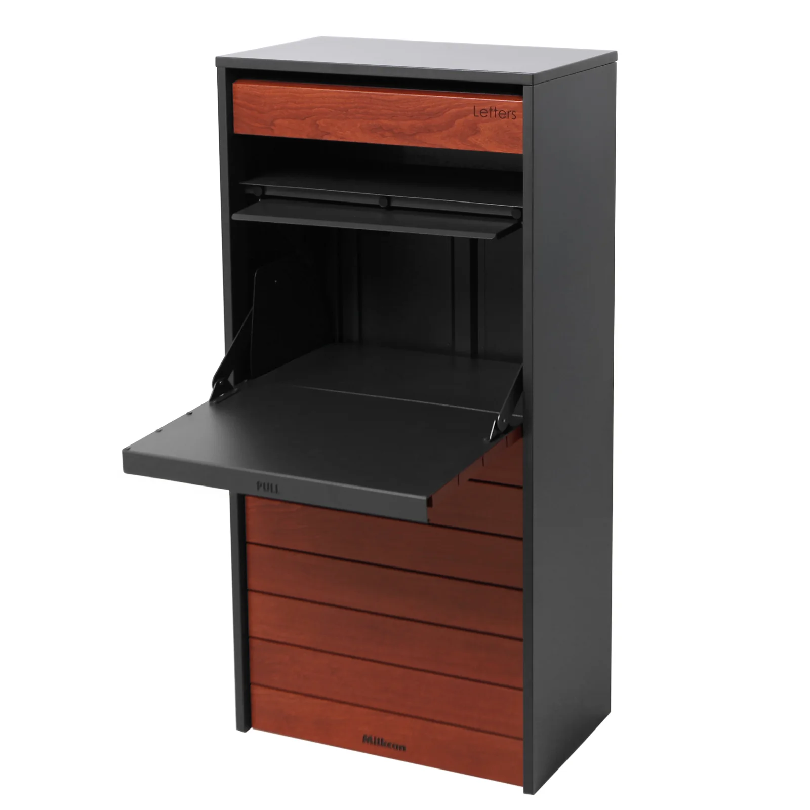 Hamilton Wide Parcel Pillar Letterbox - Charcoal - Image 15