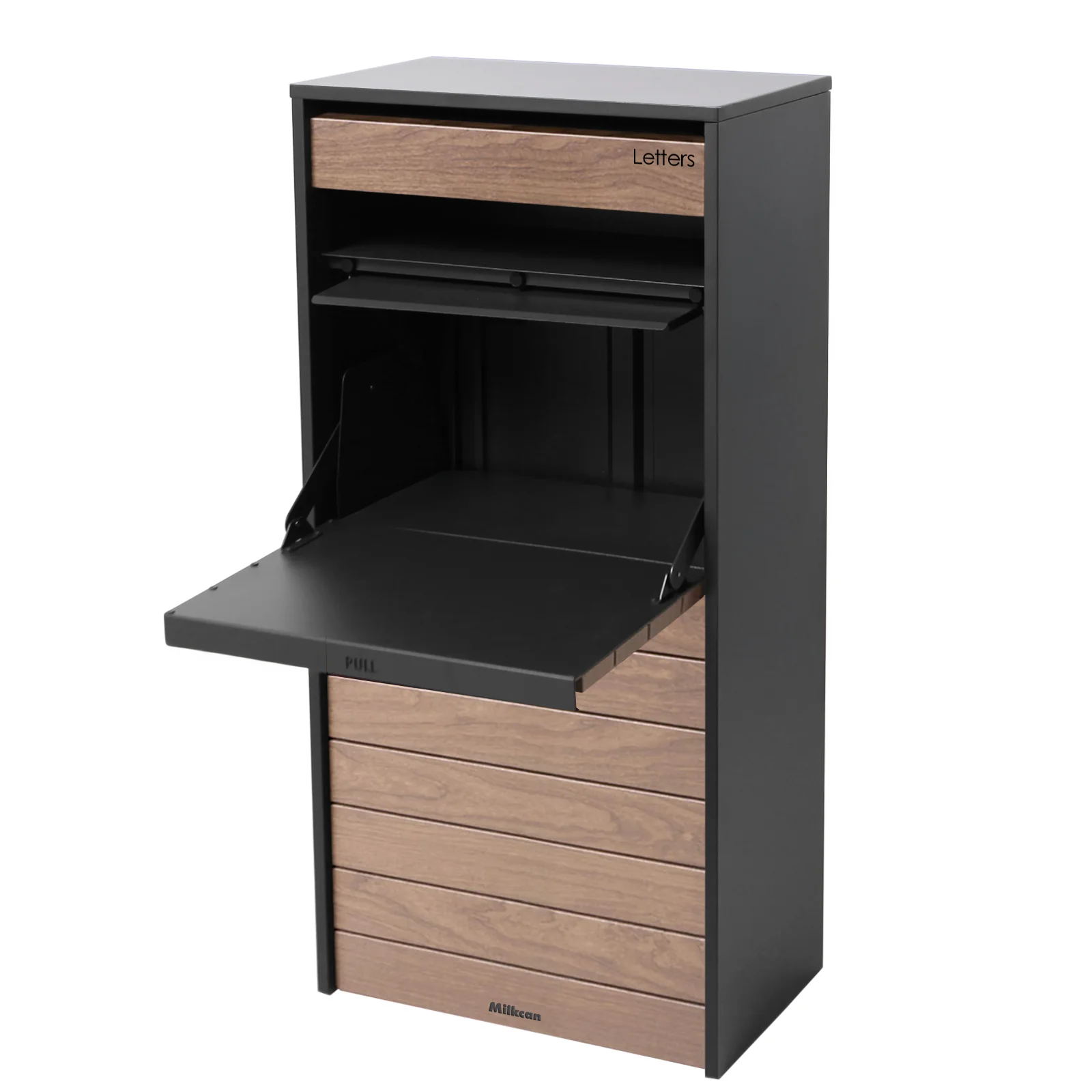 Hamilton Wide Parcel Pillar Letterbox - Charcoal - Image 16