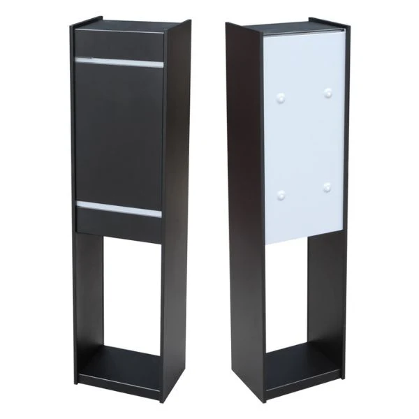 Lisbon Parcel Pillar Letterbox - Black - Image 3