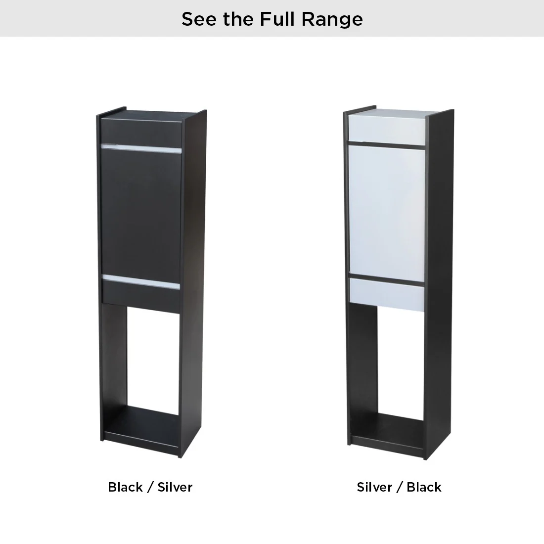 Lisbon Parcel Pillar Letterbox - Black - Image 7