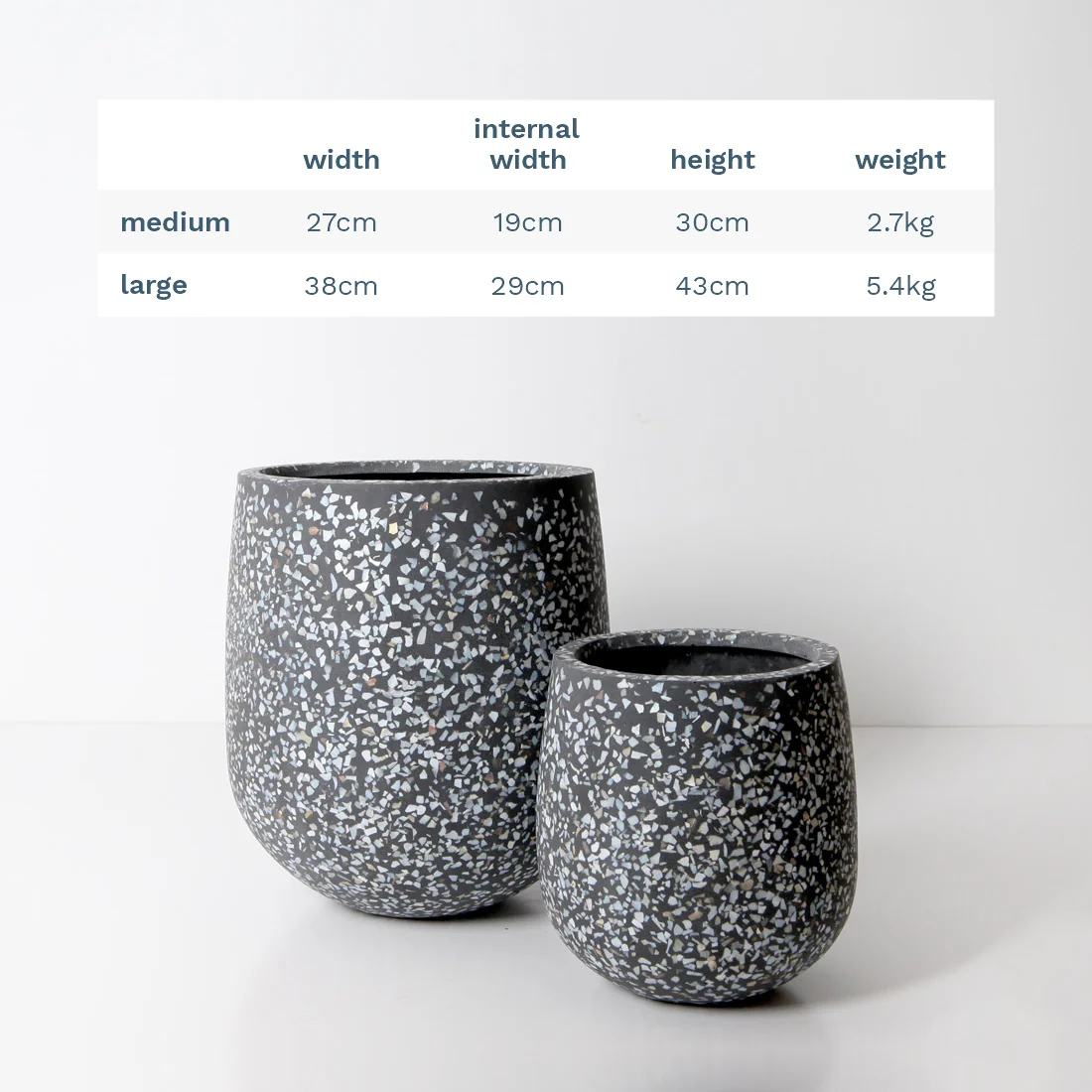 Malibu Plant Pot - Charcoal Seashell - Image 17