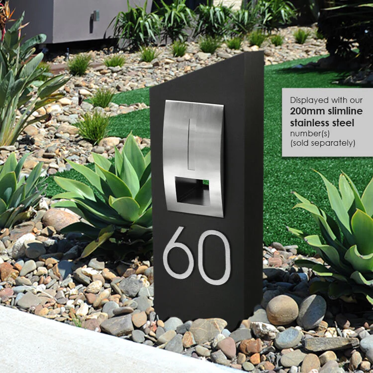 Monaco Pillar Letterbox - Black - Image 4