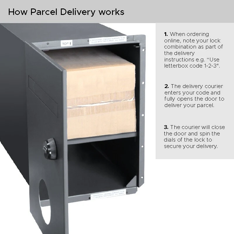 Monza Parcel Brick Front Open Letterbox - Image 5