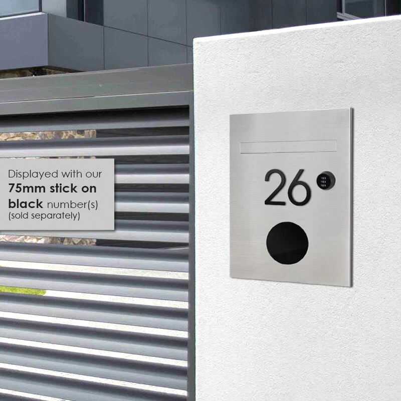 Monza Parcel Brick Front Open Letterbox - Stainless Steel - Image 7