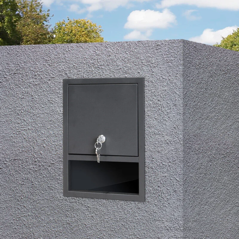 Monza Parcel Brick Front Open Letterbox - Stainless Steel - Image 9