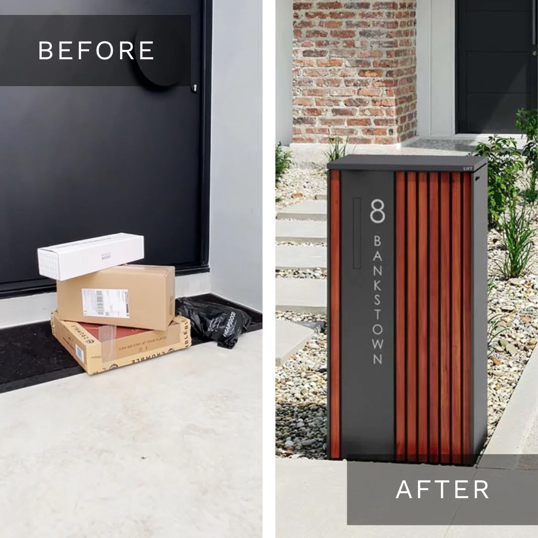 Noosa Extra Wide Parcel Pillar Letterbox - Charcoal - Image 19