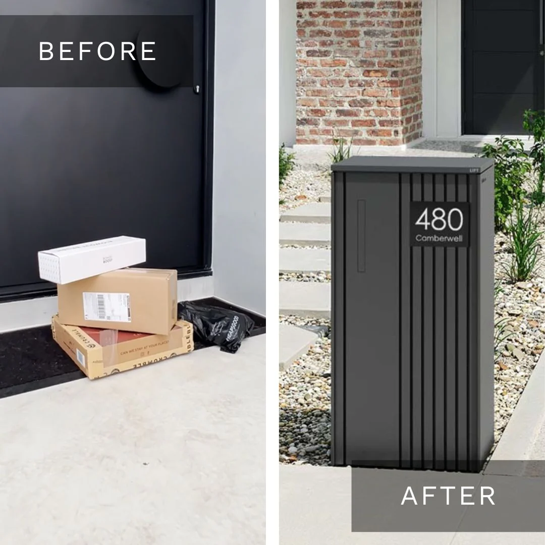 Noosa Extra Wide Parcel Pillar Letterbox - Charcoal - Image 28