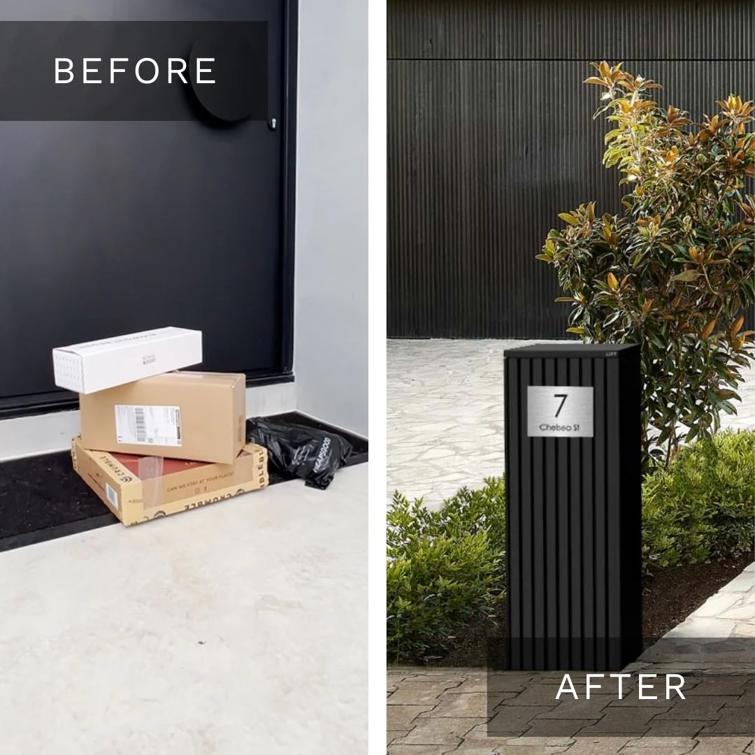 Noosa Parcel Pillar Letterbox - Black - Image 13
