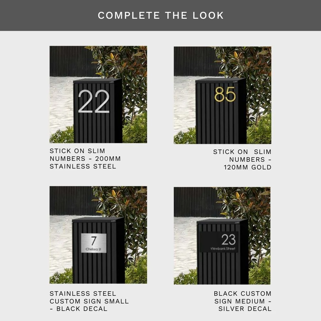 Noosa Parcel Pillar Letterbox - Black - Image 24