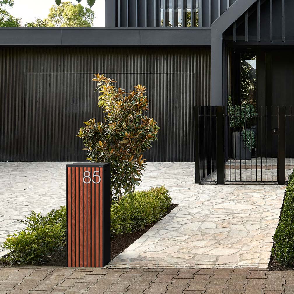Noosa Parcel Pillar Letterbox - Black - Image 28