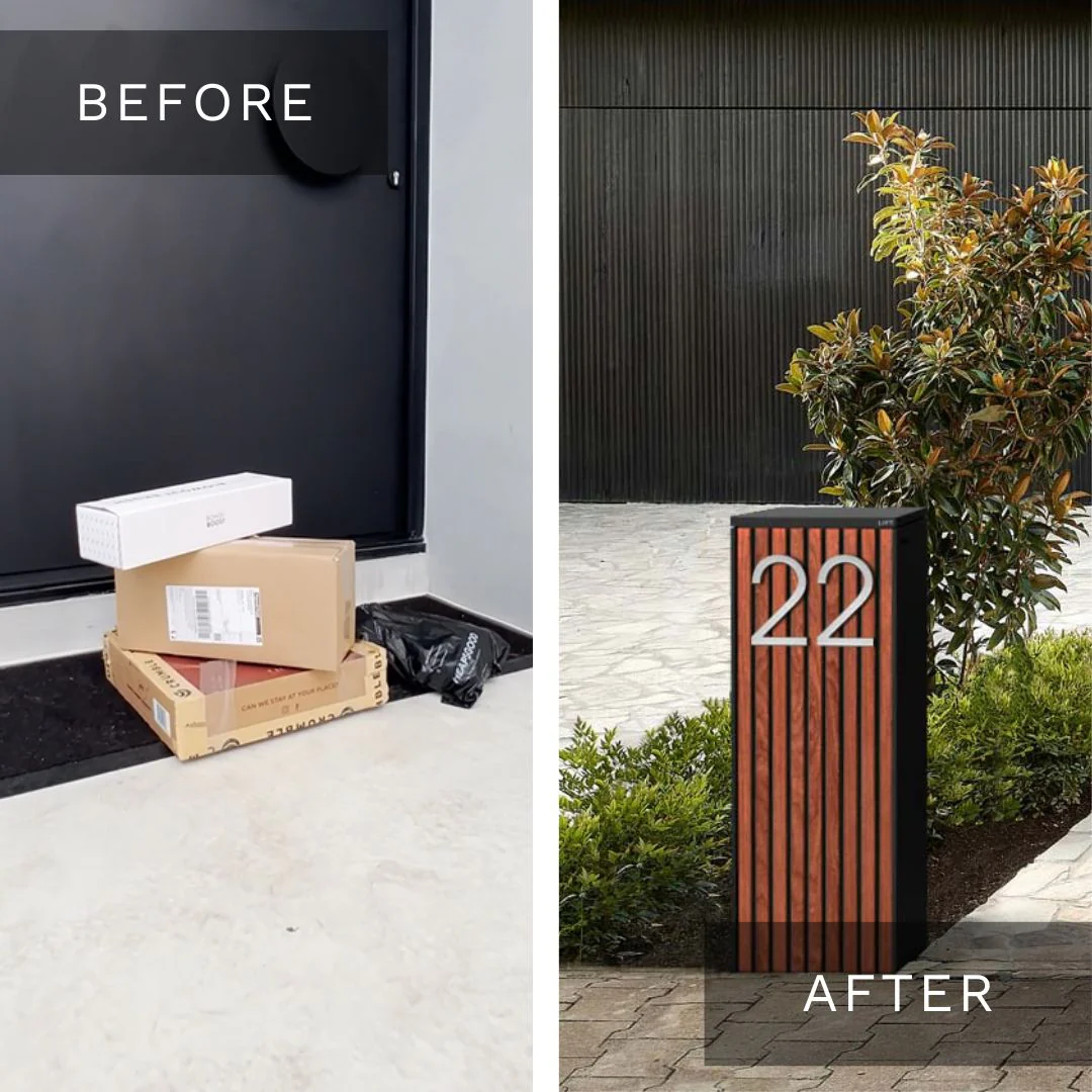 Noosa Parcel Pillar Letterbox - Black - Image 30