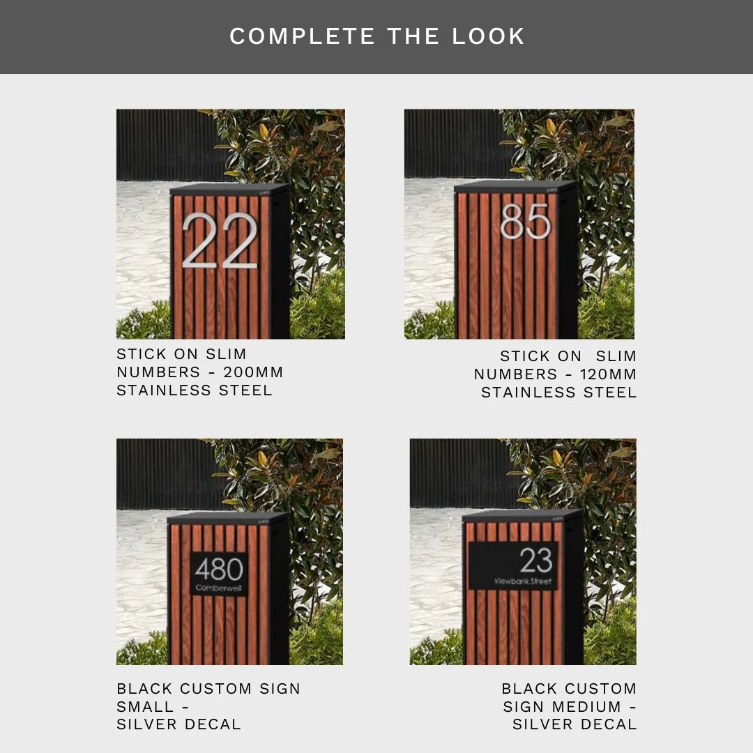 Noosa Parcel Pillar Letterbox - Black - Image 31