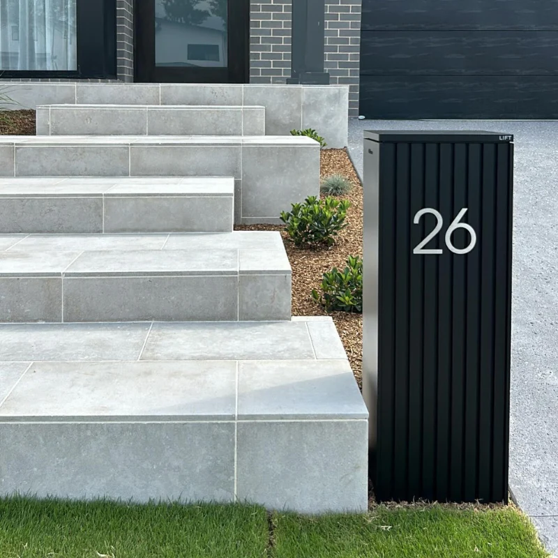 Noosa Parcel Pillar Letterbox - Black - Image 4