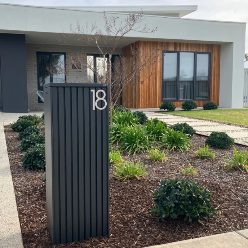 Noosa Parcel Pillar Letterbox - Charcoal - Image 13