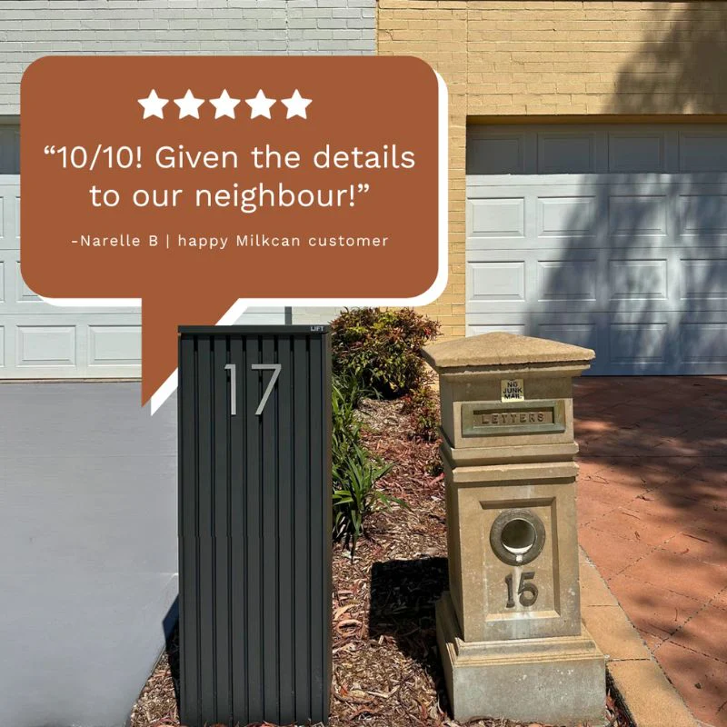 Noosa Parcel Pillar Letterbox - Charcoal - Image 15