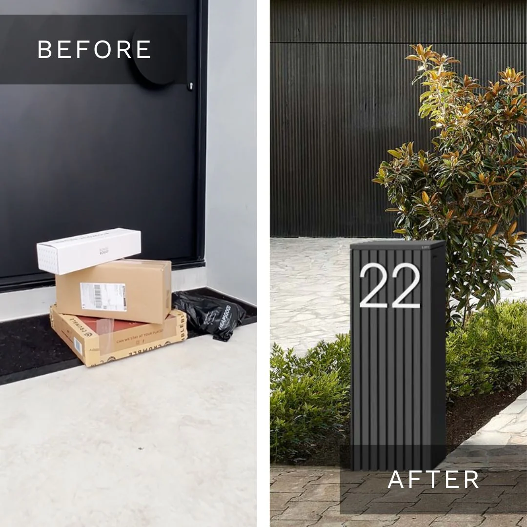 Noosa Parcel Pillar Letterbox - Charcoal - Image 19