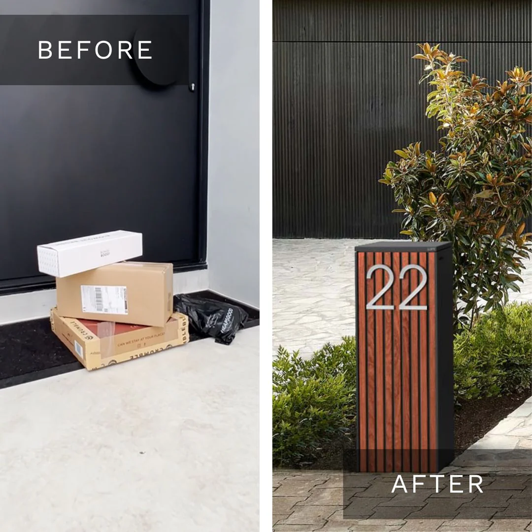 Noosa Parcel Pillar Letterbox - Charcoal - Image 29