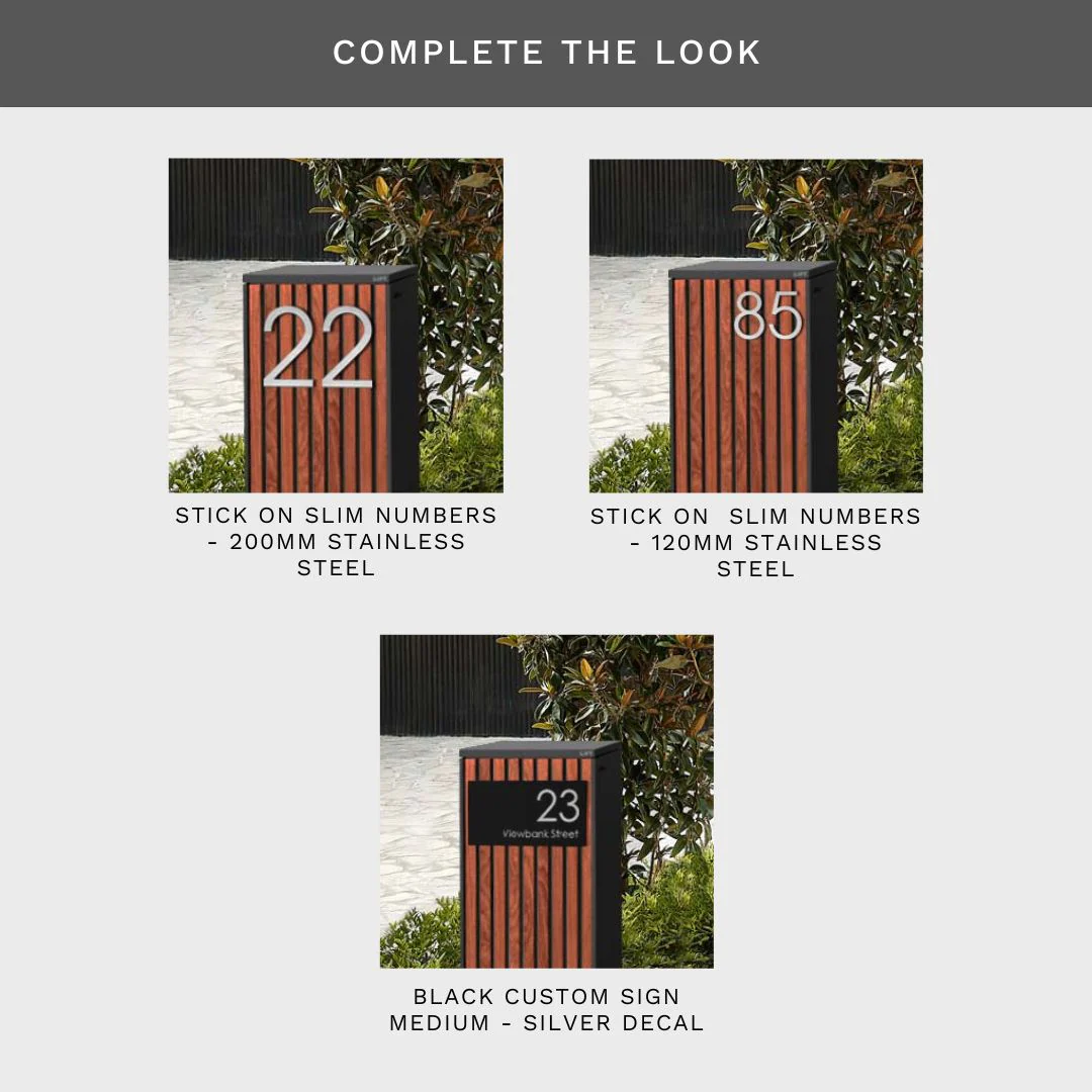 Noosa Parcel Pillar Letterbox - Charcoal - Image 30