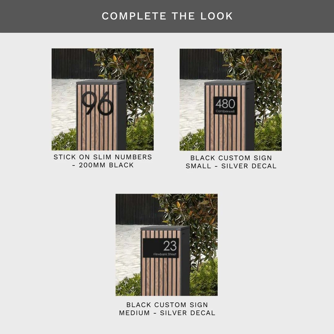 Noosa Parcel Pillar Letterbox - Charcoal - Image 7