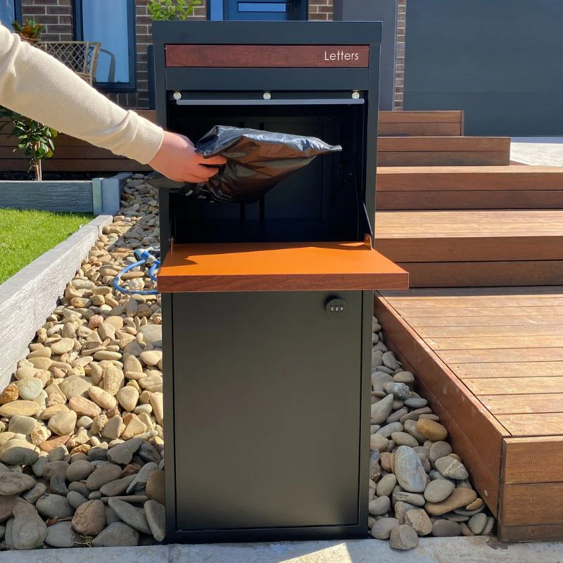 Parcel Pal 2 Pillar Letterbox - Black - Image 10