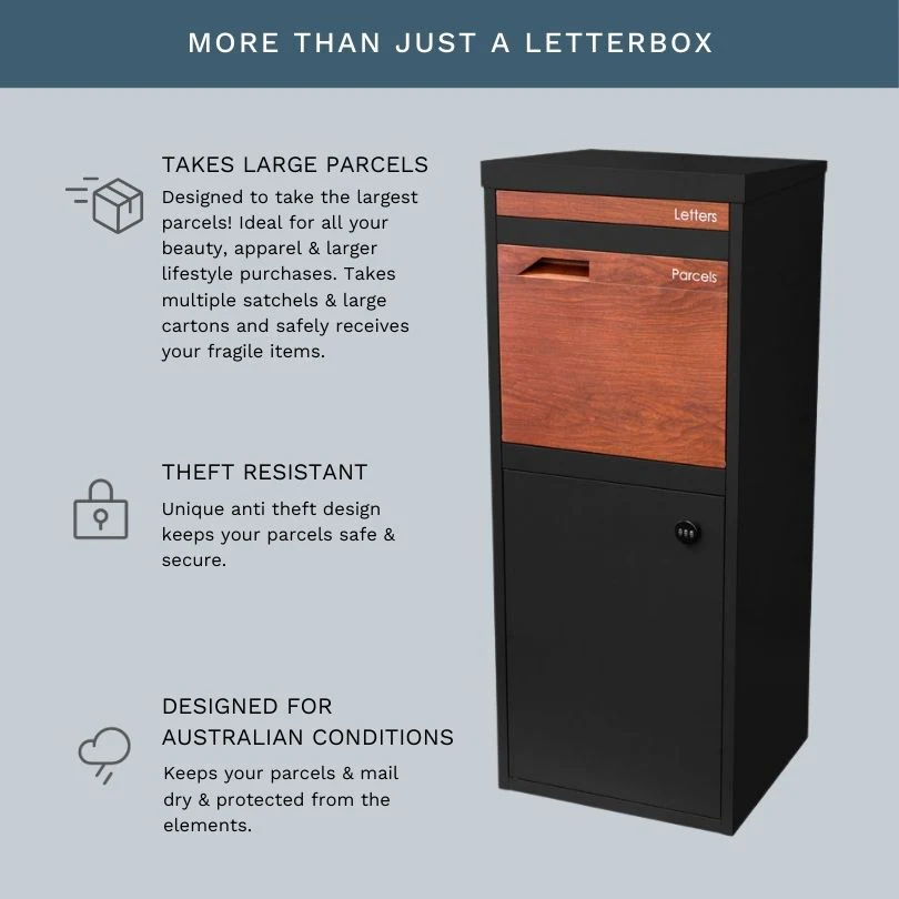 Parcel Pal 2 Pillar Letterbox - Black - Image 26