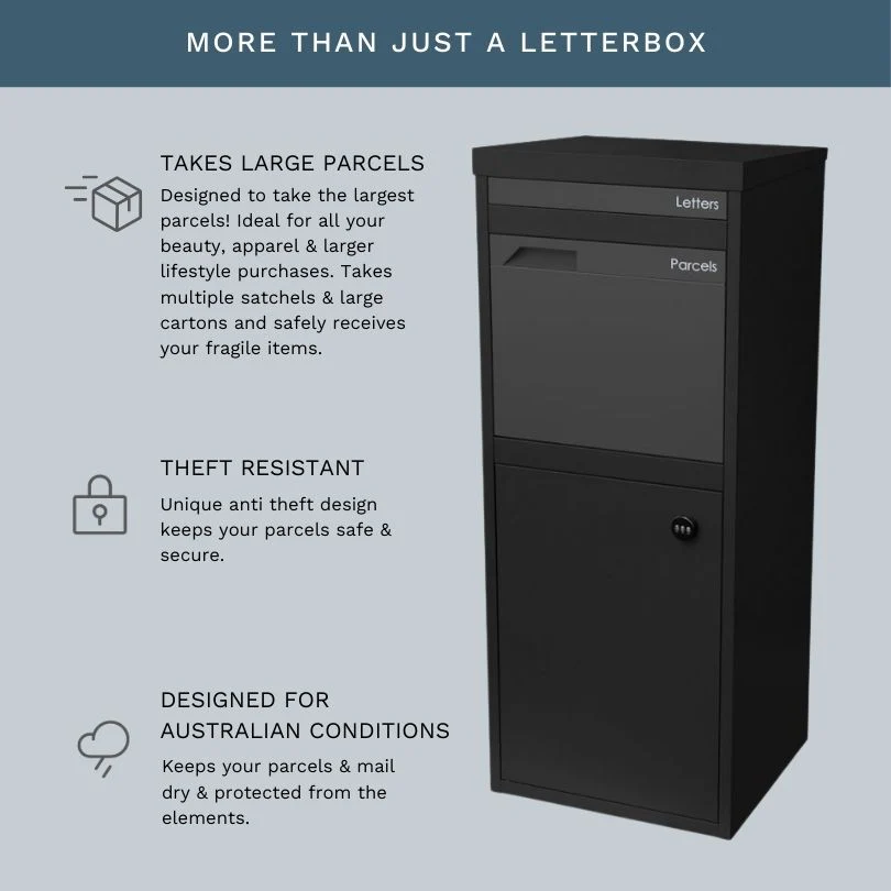 Parcel Pal 2 Pillar Letterbox - Black - Image 27