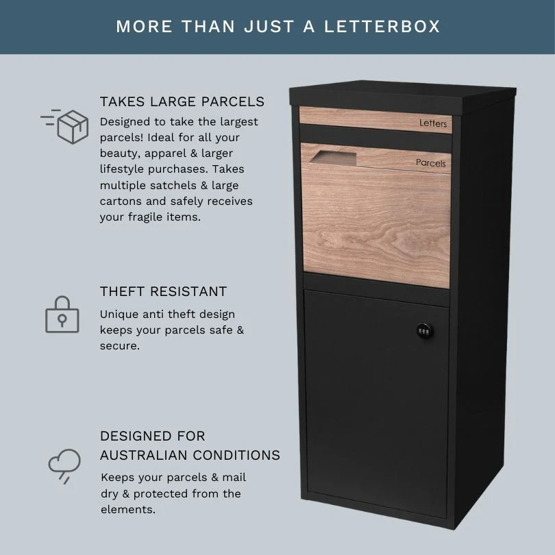 Parcel Pal 2 Pillar Letterbox - Black - Image 28