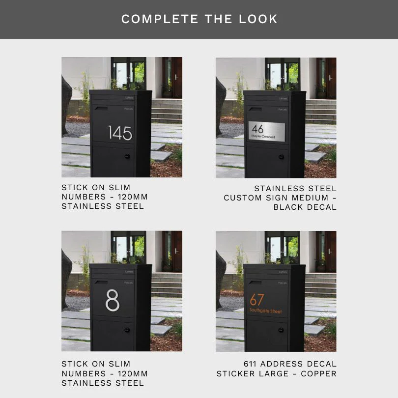 Parcel Pal 2 Pillar Letterbox - Black - Image 31