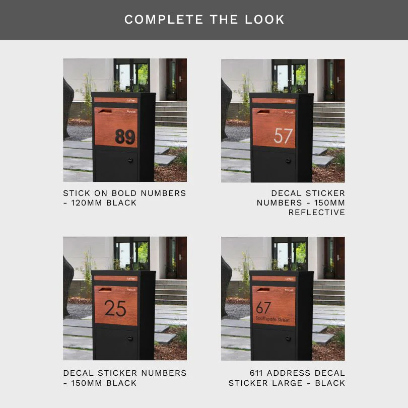 Parcel Pal 2 Pillar Letterbox - Black - Image 32