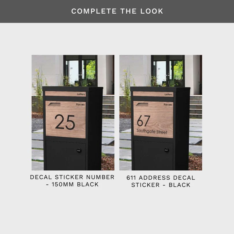 Parcel Pal 2 Pillar Letterbox - Black - Image 34