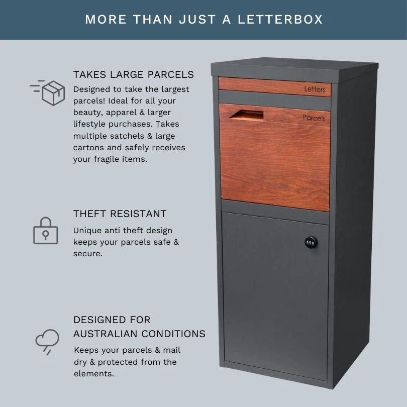 Parcel Pal 2 Pillar Letterbox - Charcoal - Image 17