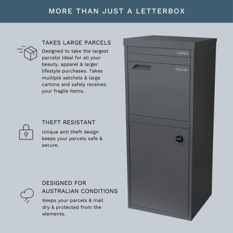 Parcel Pal 2 Pillar Letterbox - Charcoal - Image 18